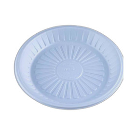Natmed No. 9 Celebration Rnd White Plstc Plate 25Pc