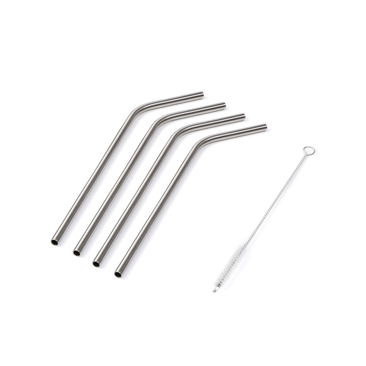 Vabit Aluminium Drinking Straws, 4 pcs