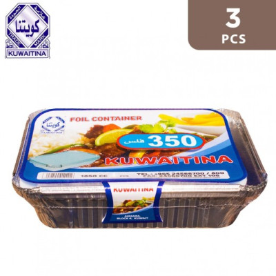 Kuwaitina 1850Cc Aluminium Foil Container 3Pc