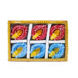 Aramax Big Diwali Diya Lamps, Set of 6