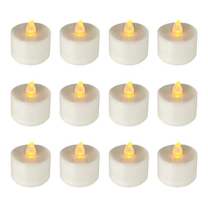 Aramax Battery Colour Changing Tea Light Candles, 12 pcs