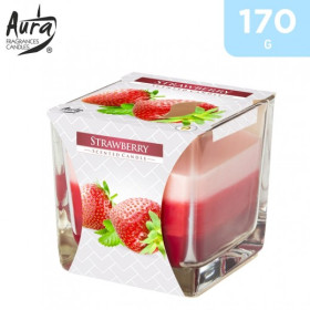 Aura Strawberry Scented Candles 130Gm