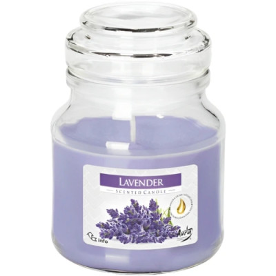 Aura Lavender Scented Candles With Lid 120Gm