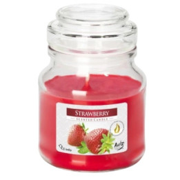 Aura Strawberry Scented Candle with Lid, 120 g