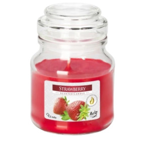 Aura Strawberry Scented Candles With Lid 120Gm