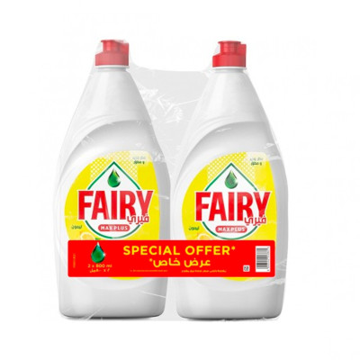 Fairy Lemon Dish Wash 800Ml X 2