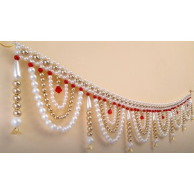 Ae White Pearl Door Toran 1Pc