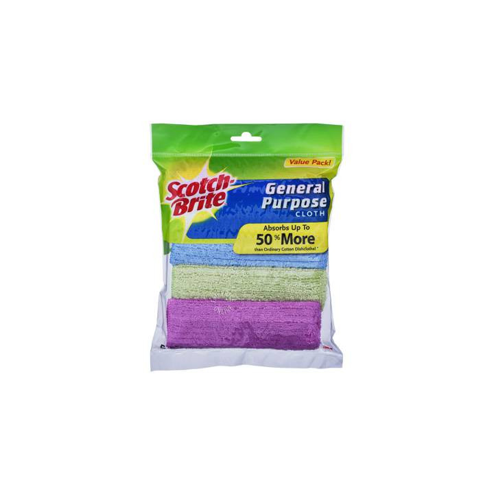 Scotch-Brite 3M General Purpose Microfibre Cloths, 10 pcs