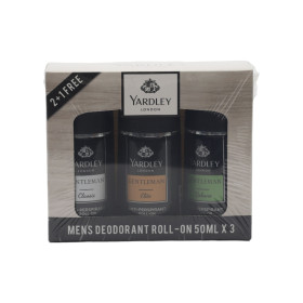 Yardley Tri Pack Asstd Mens Roll On 50Ml