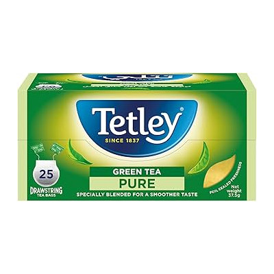 Tetley Drawstring Pure Green Tea Bags 25B