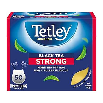 Tetley Drawstring Strong Black Tea Bags 50B