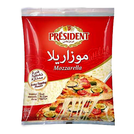 President Shredded Mozarella Cheese 200G