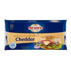President Burger And Cheddar Sliced Sliced Cheese 400G President Burger and Cheddar Sliced Sliced Cheese 400G