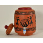 Mitticool No. 5L Clay Red Water Pot With Painting 1Pcs