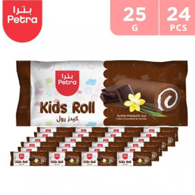 Petra Chocolate And Vanilla Kids Roll 25Gm X 24