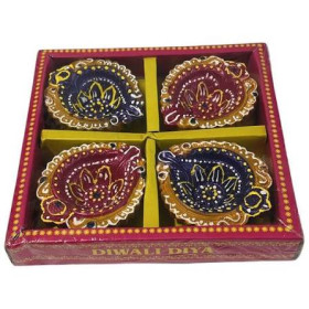 Aramax Color Jumbo 4Pcs Diwali Diya 1Set