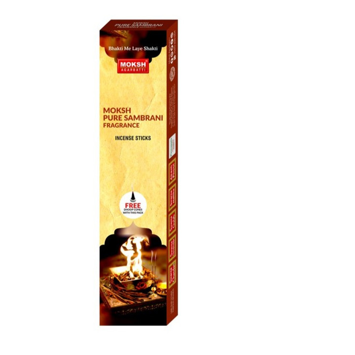Moksh Pure Sambrani Jumbo Incense Sticks, 105 g