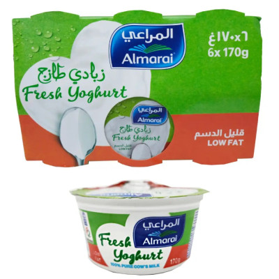 Almarai Low Fat Fresh Yoghurt 170Gms X 6