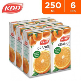 Kdd Orange No Added Sugar Juice 250Ml X 6