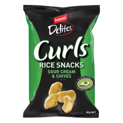فانتاستيك ديليتس كيرلز بطعم الكريمة الحامضة والبصل الأخضر للأرز 80 جرام