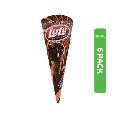 Kdd Lulu Nougat Chocolate Icecream Cone 134Ml