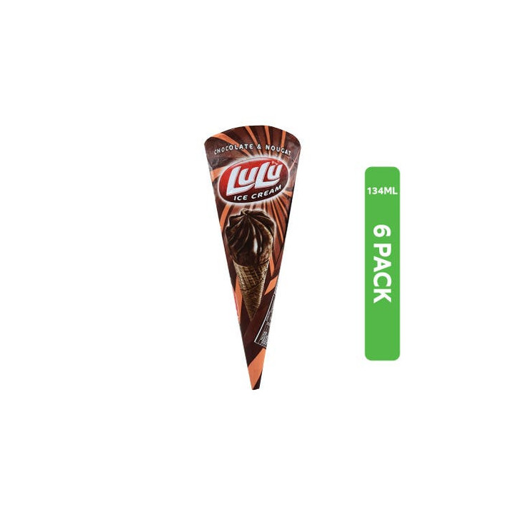 Kdd Lulu Nougat Chocolate Icecream Cone 134Ml