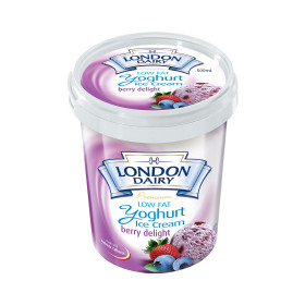 London Dairy Low Fat Yoghurt Berry Delight Ice Cream Tub 500Ml