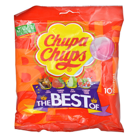 Chupa Chups 10P Asstd Lollipops 120G