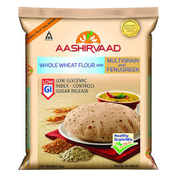 Aashirvaad Multigrain And Fenugreek Whole Wheat Flour 5Kg Aashirvaad Multigrain and Fenugreek Whole Wheat Flour 5Kg