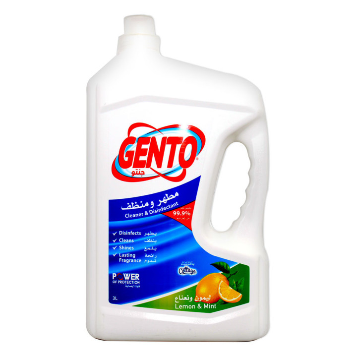 Gento Mint and Lemon Cleaner, 3 L