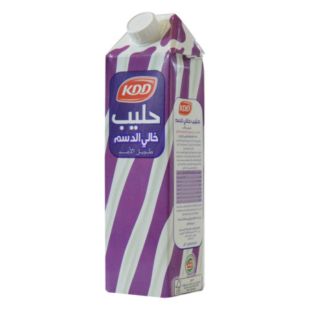 حليب قليل الدسم من كيه دي دي 1 لتر