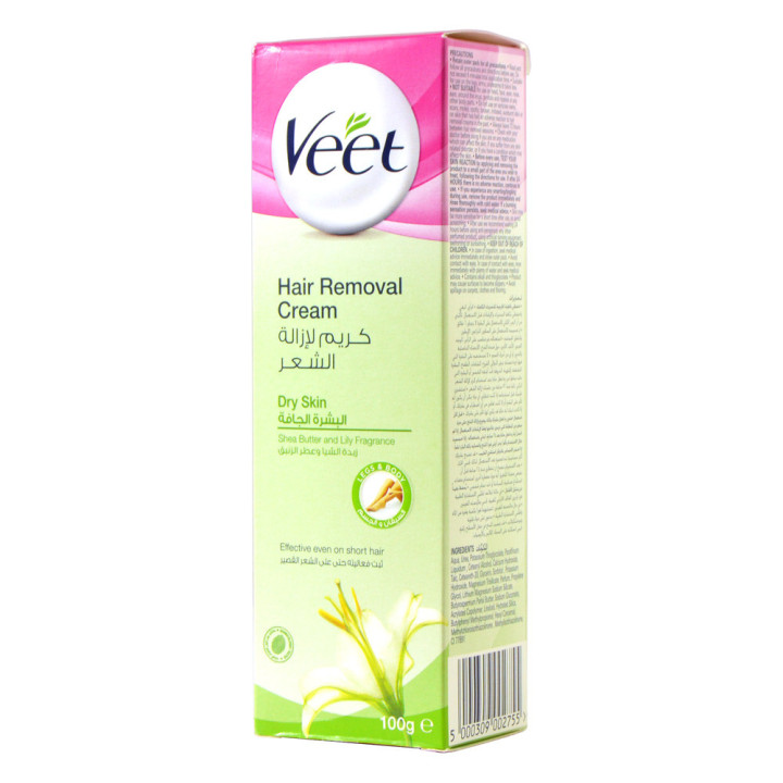 Veet Hair Removal Cream for Dry Skin, 100 ml