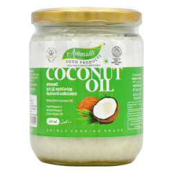 Ammani Cold Woodpressed and Extra Virgin Coconut Oil Glass Btl 500Ml