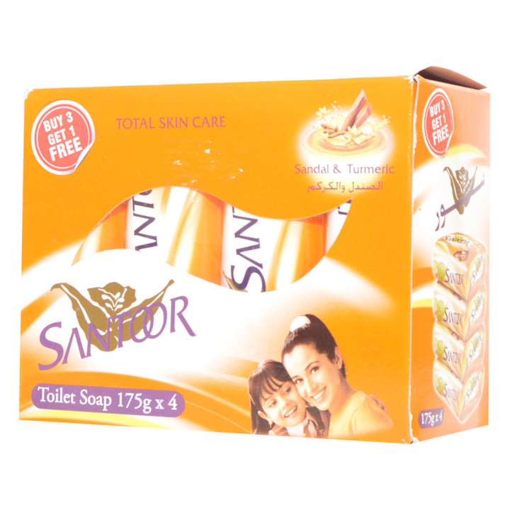 Santoor Sandal & Turmeric Soap, 175 g