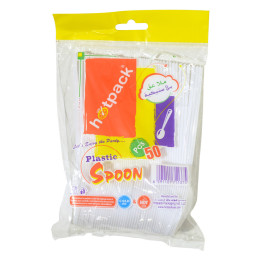 Hotpack Plastic Teaspoons, 50 pcs