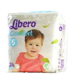 حفاضات ليبرو #5 بوزن 10-16 كغم 24 قطعة