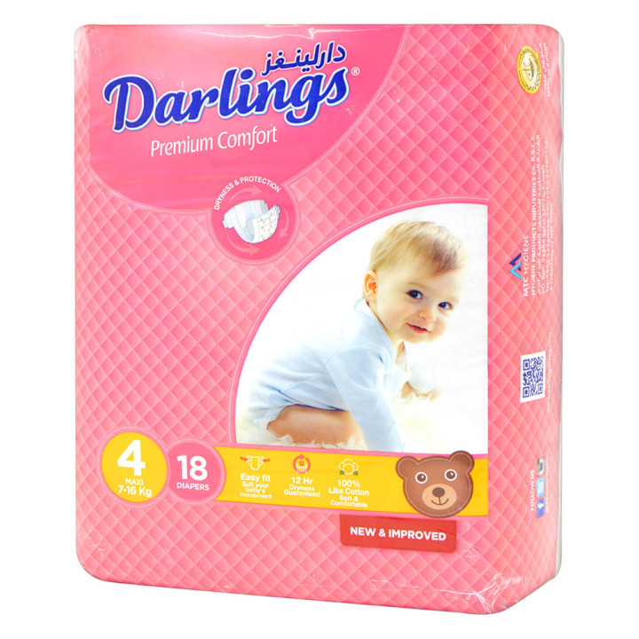 Darling Maxi 4, 7-16 kg Diapers, 18 pcs