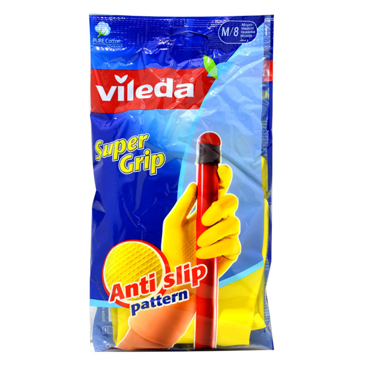 Vileda Super Grip Medium Gloves, 1 pair