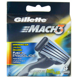 Gillette Mach3 Blade, 4 pcs