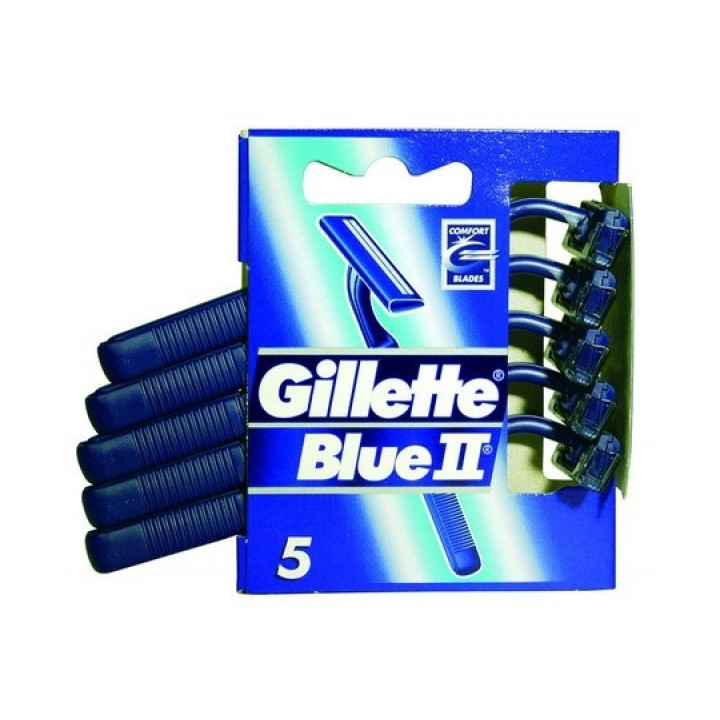 Gillette Blue II Razor, 5 pcs