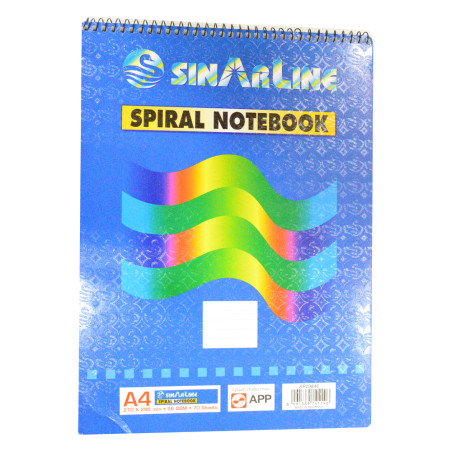 Sinarline A4 70 Sheets Spiral Note Book 1Pcs