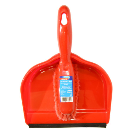 Vileda #Fh70359 Plastic Dustpan With Brush 1Pcs