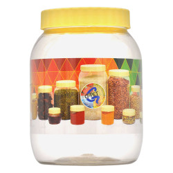 جار بلاستيكي دائري سعة 1000 مل 1 قطعة