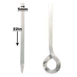 عصا صيد برهان 5مم 22 بوصة سِيك مع خطاف