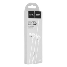 Hoco M3 Universal Earphones with Microphone, White, 1 pc