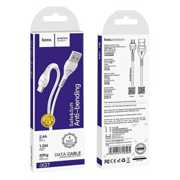 Hoco X37 Charging and Data Cable, Micro USB, White, 1 pc