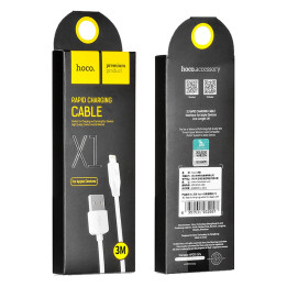 Hoco X1 Rapid Charging Cable for Apple, White, 1 pc