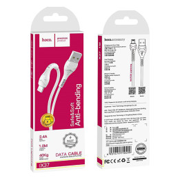 Hoco X37 Lightning Charging Cable, White, 1 pc