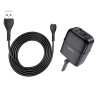 Hoco C77b Highway Dual Port-Micro Black Charger Set 1Pcs