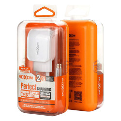 مجموعة شاحن Moxom Dual USB 2.4A السريع 1 قطعة